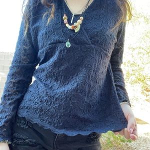 Black lace top
